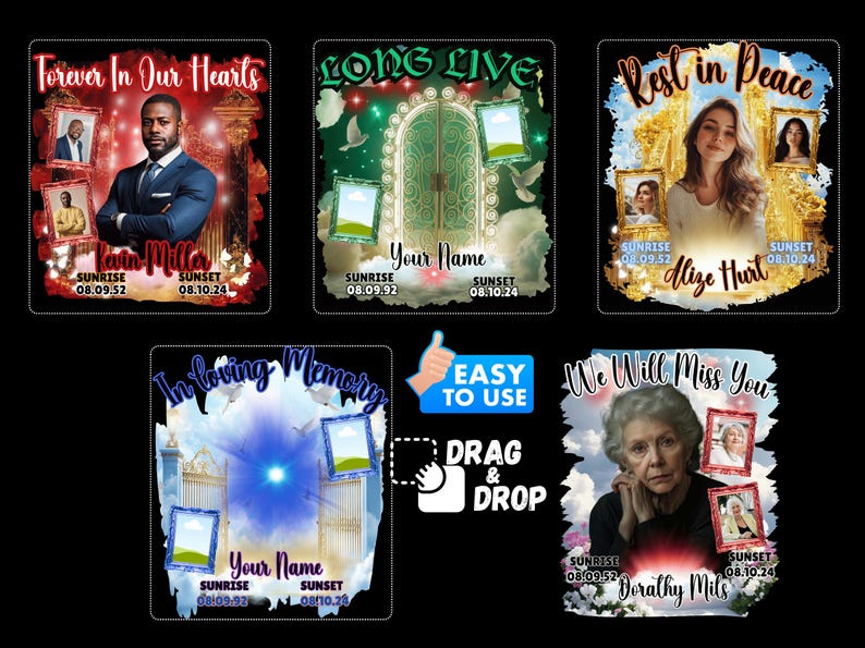 In Loving Memory Shirt Template Canva Memorial Shirt RIP Editable