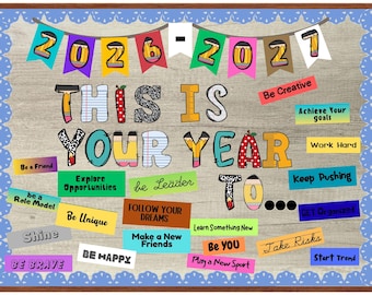 Welcome Back to School Bulletin Board Kit, Classroom Door Decor (PDF)