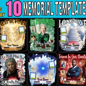 In Loving Memory Canva Template Bundle: Memorial Design (Digital Download)