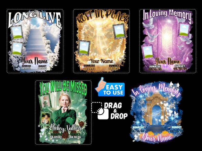 In Loving Memory Shirt Template Canva Memorial Shirt RIP Editable