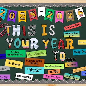 Back to School Bulletin Board Kit 2025 This is Your Year, Printable Kit to Print, Cut & Hang, Classroom Door Decor, Welcome Back Class Decor