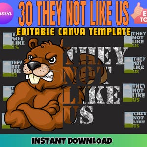 They Not Like Us Design Canva Template PNG They Not Like Us Png, They Not Like Us Canva Frame Template, The Not Like Us Frame, Drag And Drop