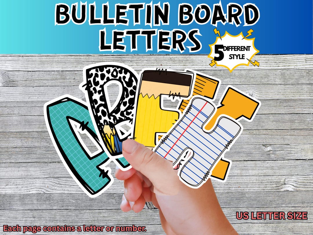 Classroom Decor Bulletin Board Letters: Printable Class Door Decor ...