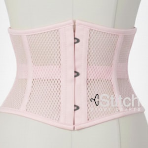 Heavy Duty Waist Trainer Corset Cotton Mesh Underbust Women Steel Bone Corset Waspie Corset Cincher Corset
