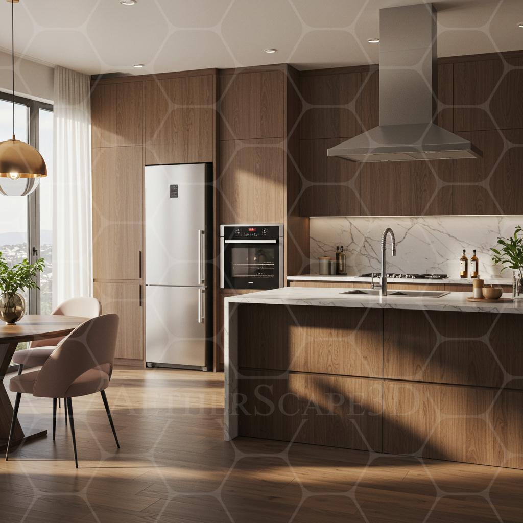 3D Kitchen Interior Rendering – Custom Realistic Architectural ...