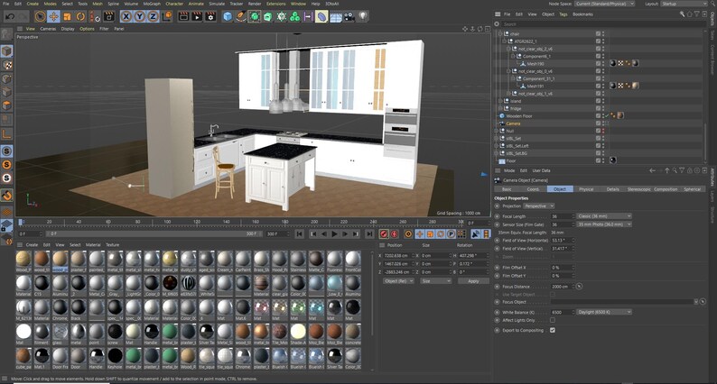 Custom American Traditional Kitchen 3D Render: Personalized Interior ...