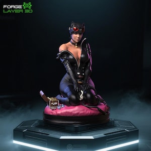 Catwoman STL Statue – 1/6 & 1/4 Scale DC Comics Fan Art Model | Sexy Selina Kyle 3D Print File | Resin Diorama STL