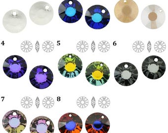 6724 Swarovski Pendant Sun - Solar body - 12 mm - 19 mm - 33 mm - Crystal - Bermuda Blue - Heliotrope Sahara Vitrail Light Volcano - Effect