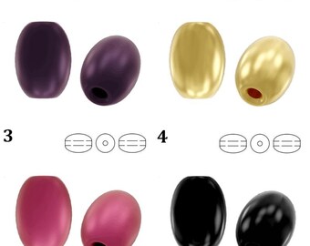 5824 Swarovski Rice Pearl - 4 mm - Crystal - Effect - Effects - Elderberry - Gold - Mulberry Pink - Mystic Black
