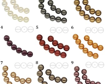 5810 Swarovski Beads Pearl - 3mm 4mm 5mm 6mm 8mm 10mm 12mm - Crystal - Effect - White - Black - Burgundy - Cream - Gray - Night Blue