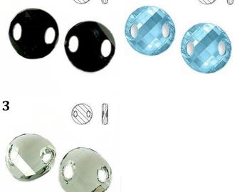 3221 Swarovski Sew-on Twist - 18 mm - Crystal - Color - Color - Jet - Aquamarine - Black Diamond