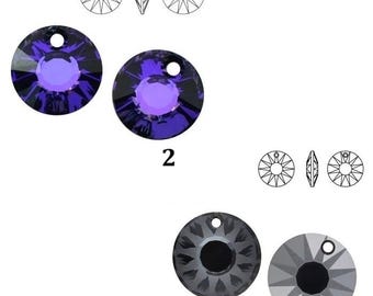 6724/G Swarovski Pendant Sun - Solar body - 19 mm - Crystal - Heliotrope P - Silver Night - Effect - Frosted