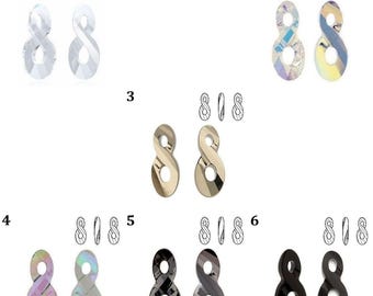 6792 Swarovski Pendant Infinity - 18 mm - 26mm - Crystal - Crystal AB Aurore Boreale - Paradise Shine - Silver Night - Effect - Jet - Color