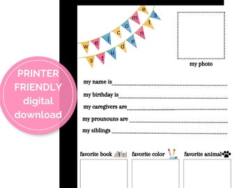 Meet the Student Teacher Printable Back to School Pronoun Friendly Teacher Resource Parent Resource