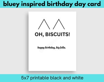 Carte d'anniversaire inspirée de Bluey