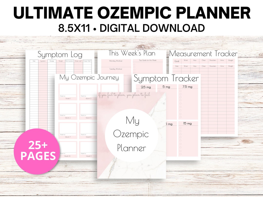OZEMPIC Weight Loss Tracker PDF, Weightloss Journal, Fitness Planner