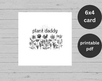 plant daddy funny father's day card