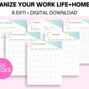 Mom Planner 2025 2026 Undated, Mom Digital Planner 2025, Household Planner, Home Planner, Working Mom Planner, Busy Mom Planner,Home Planner