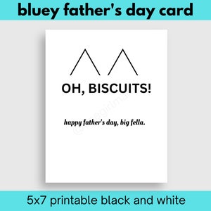 Bluey Inspired Simple Father's Day Card from kids