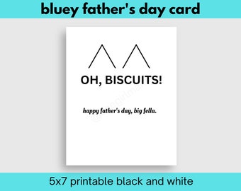 Bluey Inspired Simple Father's Day Card from kids