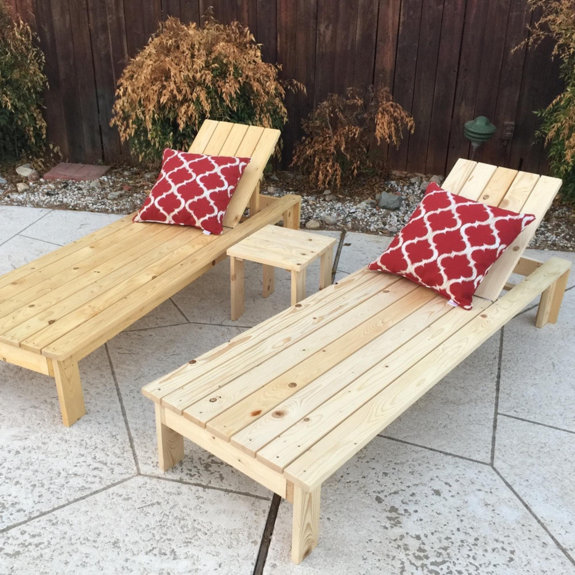 DIY Outdoor Chaise Lounge Plan: Wooden Patio Chair Build (PDF Download
