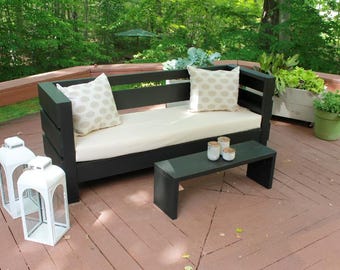 Outdoor Sofa und Couchtisch Pläne | Moderne DIY Holzbearbeitungsmöbel (PDF)