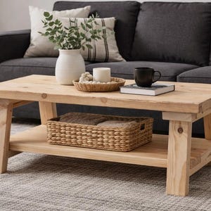 Santa Bear Intarsia Pattern | Farmhouse Living Room Table Blueprints | Beginner Woodworking Project PDF.