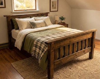 DIY Mission Style Bed Frame Woodworking Plan. Queen or Full Size, Beginner-Friendly Build Guide