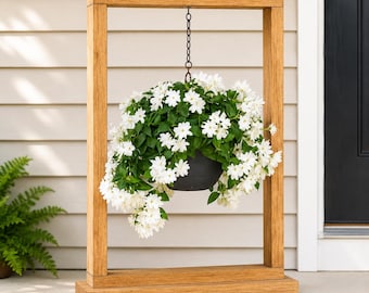 Hanging Plant Stand Plan. DIY Woodworking Build Guide PDF