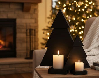 Wood Christmas Tree Candle Holder Plans | DIY Holiday Decor (Digital Download)