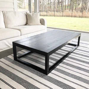 Coffee Table Plan | DIY Wooden Coffee Table Build Plans with 3D Diagrams Instructions and Cut List | Modern & Rustic Furniture PDF