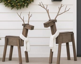 Scrap Wood Reindeer DIY Plans | Rustic Christmas Decor (PDF)