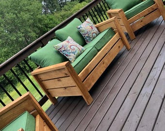 DIY Modern Outdoor Loveseat woodworking PDF Plan