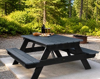 DIY Picnic Table Woodworking Guide, Farmhouse Patio Table with Benches PDF