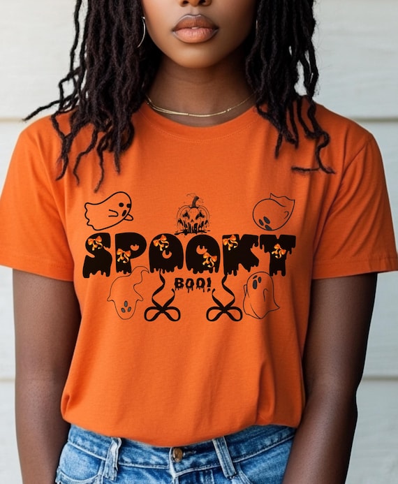spooky halloween t-shirt, spooky graphic tee, creepy cute scary season shirt, gift for her, gift for him, fall party outfit top, ghost tee