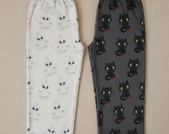 Unisex Dragon Lounge Hose | Weicher, gemütlicher Pyjama | Paare Passendes Geschenk