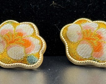 Handgemachte Song Brokat Manschettenknöpfe – chinesische Seidenschalringe