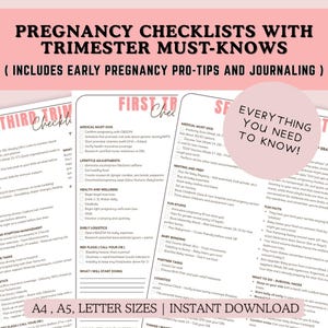 Trimester-by-Trimester Pregnancy Planner: Organize Your Journey with Comprehensive Checklists & Tips
