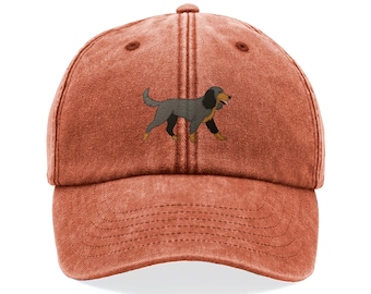 Black Cocker Spaniel Embroidered Cap – Vintage Cotton Dad Hat in 8 Colours
