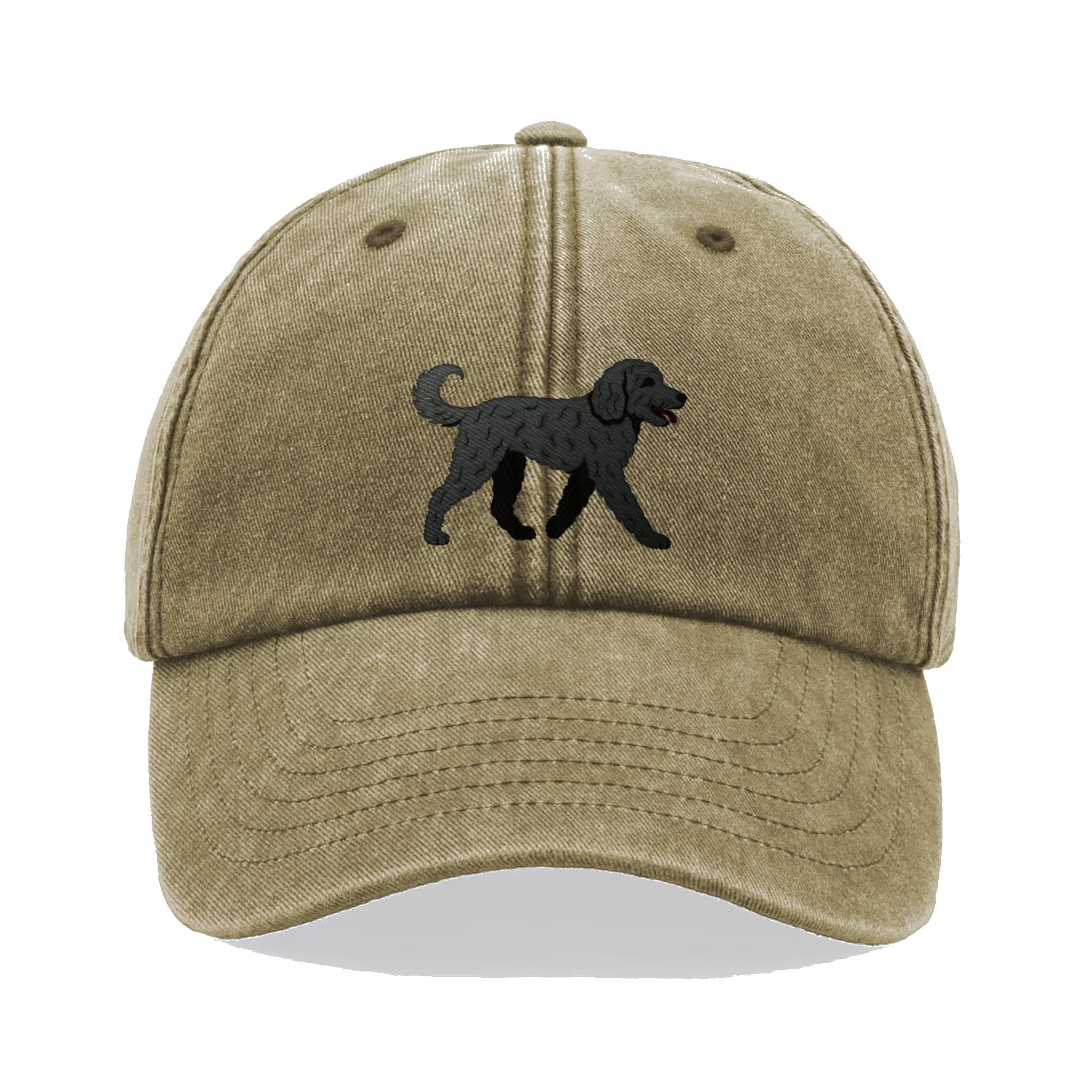 ブラックコッカープー刺繍キャップ - ヴィンテージコットンダッドハット（全8色） - Etsy 日本, image size:2002x2002