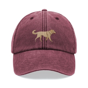 Golden Retriever Embroidered Cap – Vintage Cotton Dad Hat in 8 Colours
