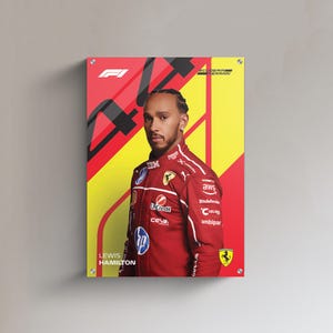 Lewis Hamilton Formula 1 Acrylic Print: Modern Racing Wall Art (50x70 cm)