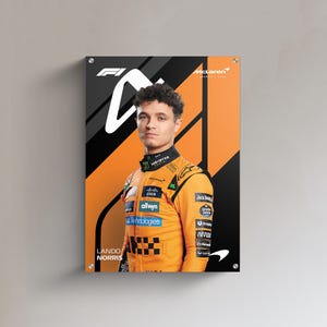 Lando Norris F1 Acrylic Print: Modern Racing Wall Art (50x70 cm)