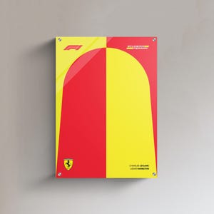 Scuderia Ferrari F1 Acrylic Display Board: 1.8 Scale Car Model Wall Mount