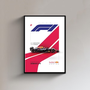 Red Bull Racing F1 inspiriertes Auto Poster | 2025 Racing Wall Art, Motorsport Dekor, Geschenk
