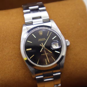 Rolex Oyster Precision 6694 Watch Black Dial Hand Wind Swiss Made