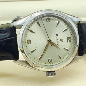 Gents Rolex Oyster 6484 Ivory Dial Wrist Watch Manual Winding Swiss Vintage Xrare