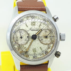 Cronografo Minerva d&#39;epoca: orologio da pilota svizzero, calibro 13-20