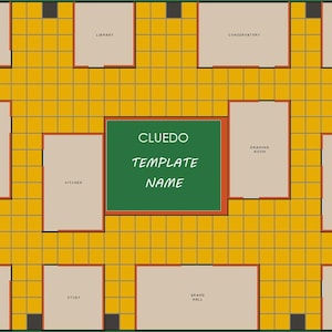 Cluedo Board Template - Excel - A2 size