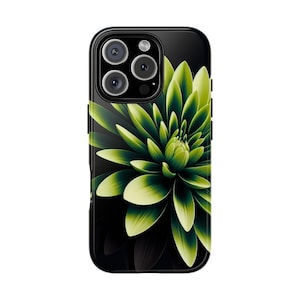 Floral Phone Case for iphone 16 15 14 13 12 11 and 8, Green Tough Floral Protective Hard Shell Case for iPhone